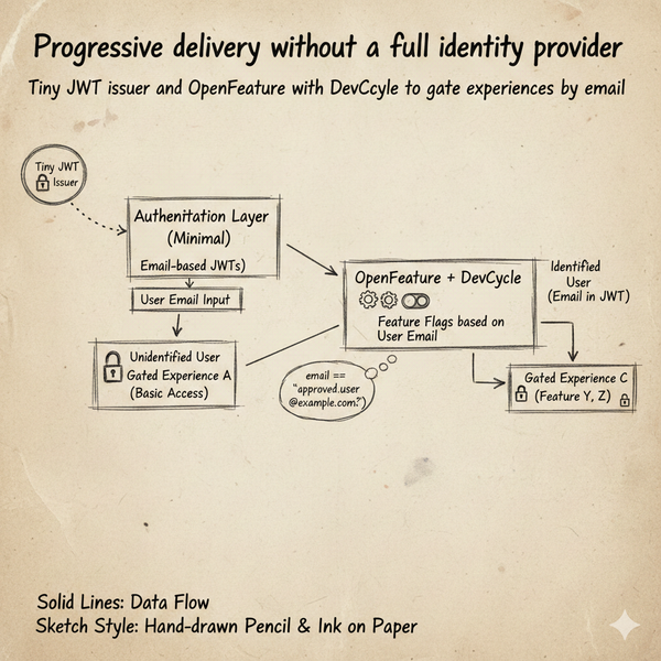 Feature Flags Without an IdP: Email‑Scoped JWTs with OpenFeature + DevCycle